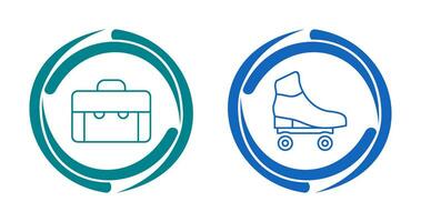 suitcase and skates  Icon vector