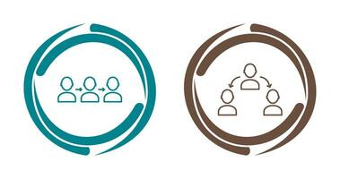 link and connected profiles Icon vector