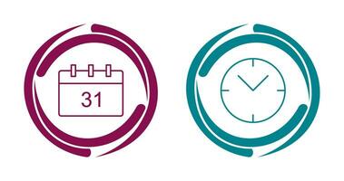 calendar and clock Icon vector