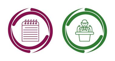 Note and Lecture Icon vector