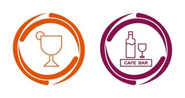 drinks cafe and sherry Icon vector