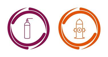 hydrant and oxygen tank  Icon vector