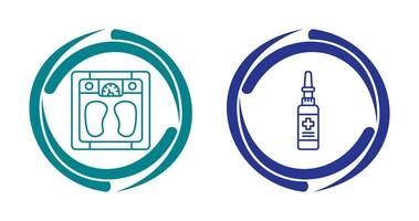 Weighing Scale and Nasal Icon vector