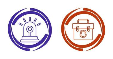 Siren and Suitcase Icon vector