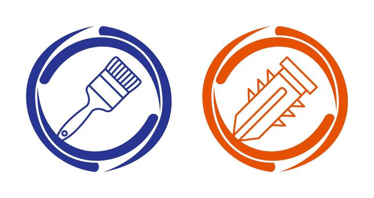 Paint Brush and Dyupel Icon
