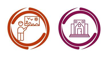 Museum Building and Art Icon vector