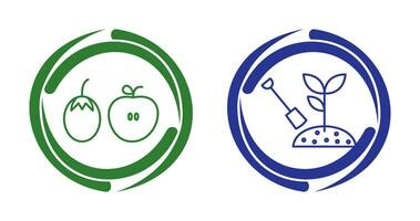 Fruits and Vegetables and Plantation Icon vector