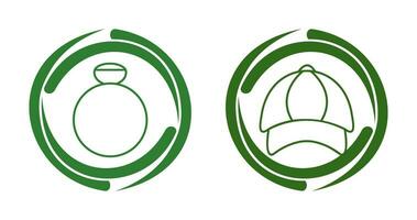 Ring and P Cap Icon vector