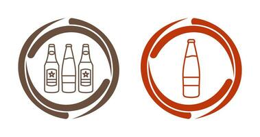 Beer Bottles and alcohol Icon vector