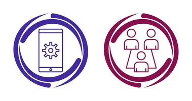 Network Settings and Connected Users Icon vector