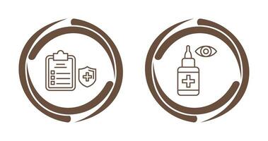 Medical Protection and Eye Icon vector