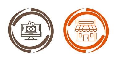 Payment Option and Retail Place Icon vector