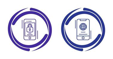 Browser and Lock Icon vector