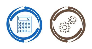 Calculator and Setting Icon vector