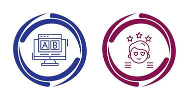 AB Testing and Ux Review Icon vector