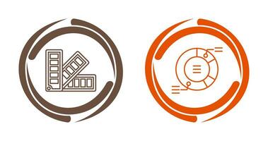 Pie Chart and Pantone Icon vector