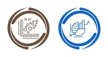 Plot and Pie Chart Icon vector