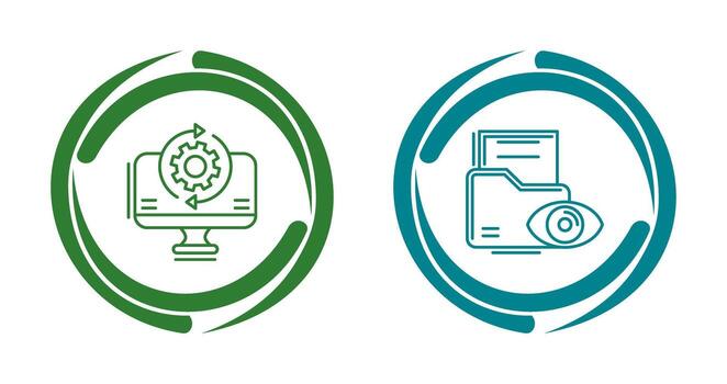 Synchronization and Data Visualization Icon vector