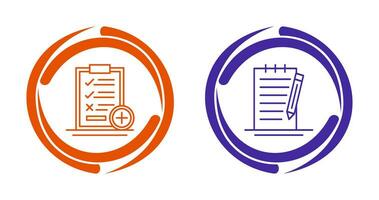 Medical Examination List and Check Up List Icon vector