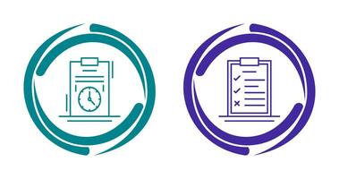 Time Management and Checklist Icon vector