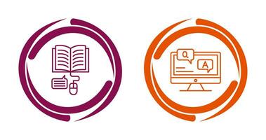 Online Learning and Faq Icon vector