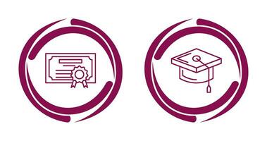 Diploma and Cap Icon vector
