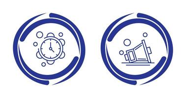 Clock and Speaker Icon vector