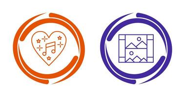 Music and Gallery Icon vector