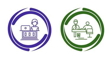 Employee and Evaluating work Icon vector