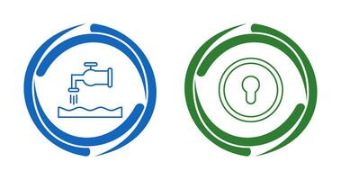 Water House and Key Hole Icon vector