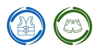 Life jacket and Swim Suit Icon vector