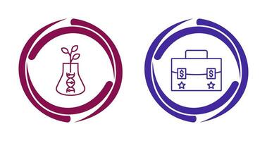 Biology and Briefcase Icon vector