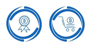 Reward and Pushcart Icon vector