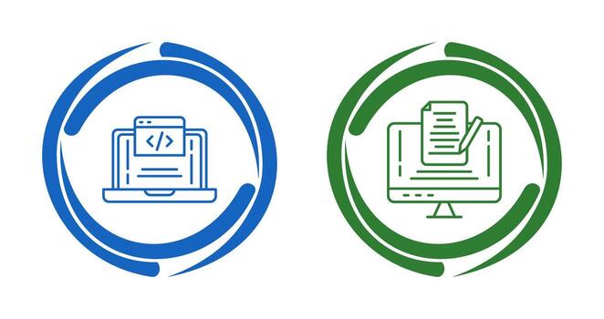 Coding and Note Icon vector