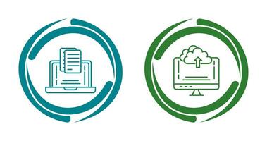 Document and Upload Icon vector