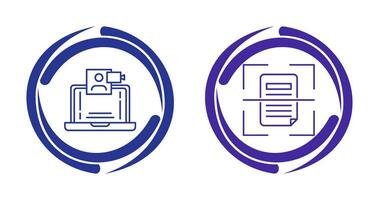Video Call and Scan Icon vector