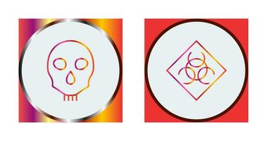 danger and biological hazard  Icon vector