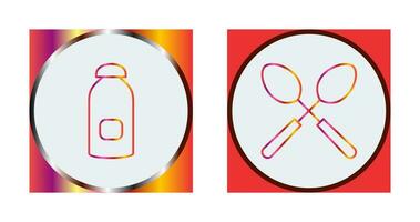 syrup and spoon Icon vector