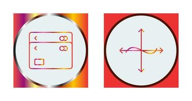 multiple cards and graph  Icon vector