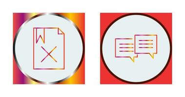 delete and two chat bubbles Icon vector