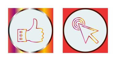 like and click Icon vector