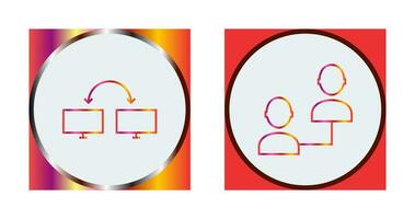 connected systems and connected profiles  Icon vector