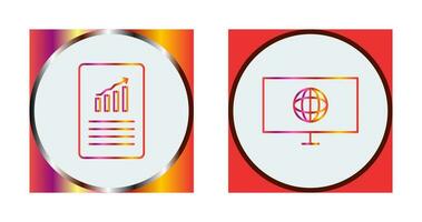 datos archivos y clima global icono vector