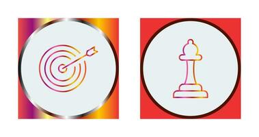 Dartboard and Bishop Icon vector