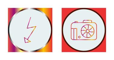 flash and camera Icon vector