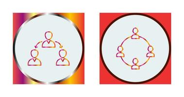 connected user and network group  Icon vector