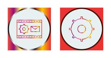 Blogging Service and Setting  Icon vector