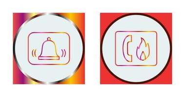 alarm and fire emergency Icon vector