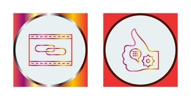 Link Optimization and Like Marketing Icon vector
