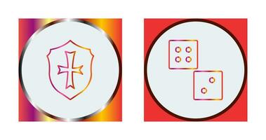 Dice and Shield Icon vector